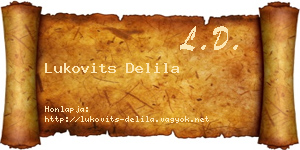 Lukovits Delila névjegykártya