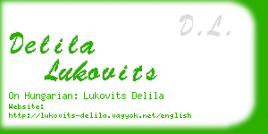 delila lukovits business card